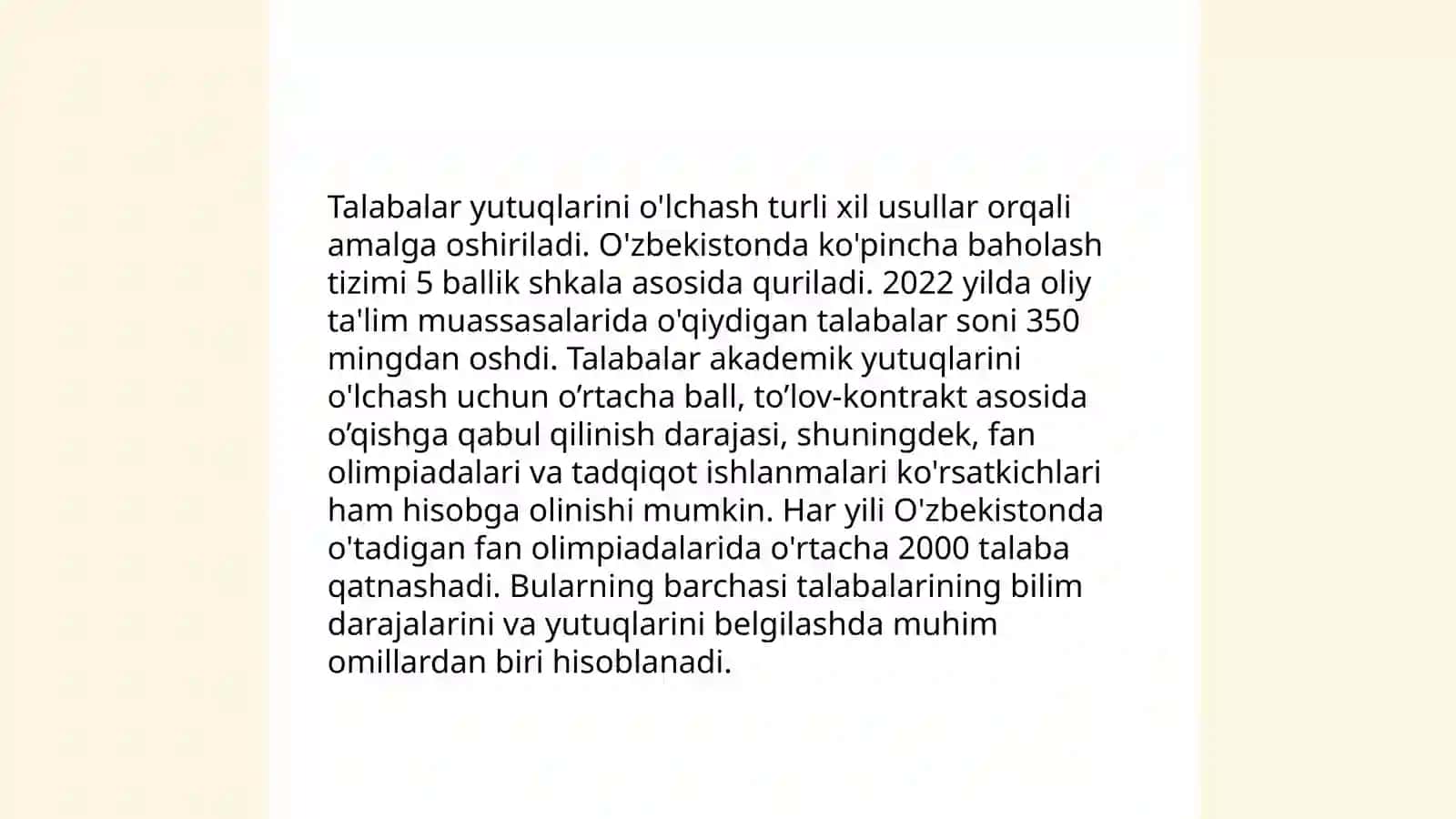 Ta'lim tizimini tahlil qilish 4