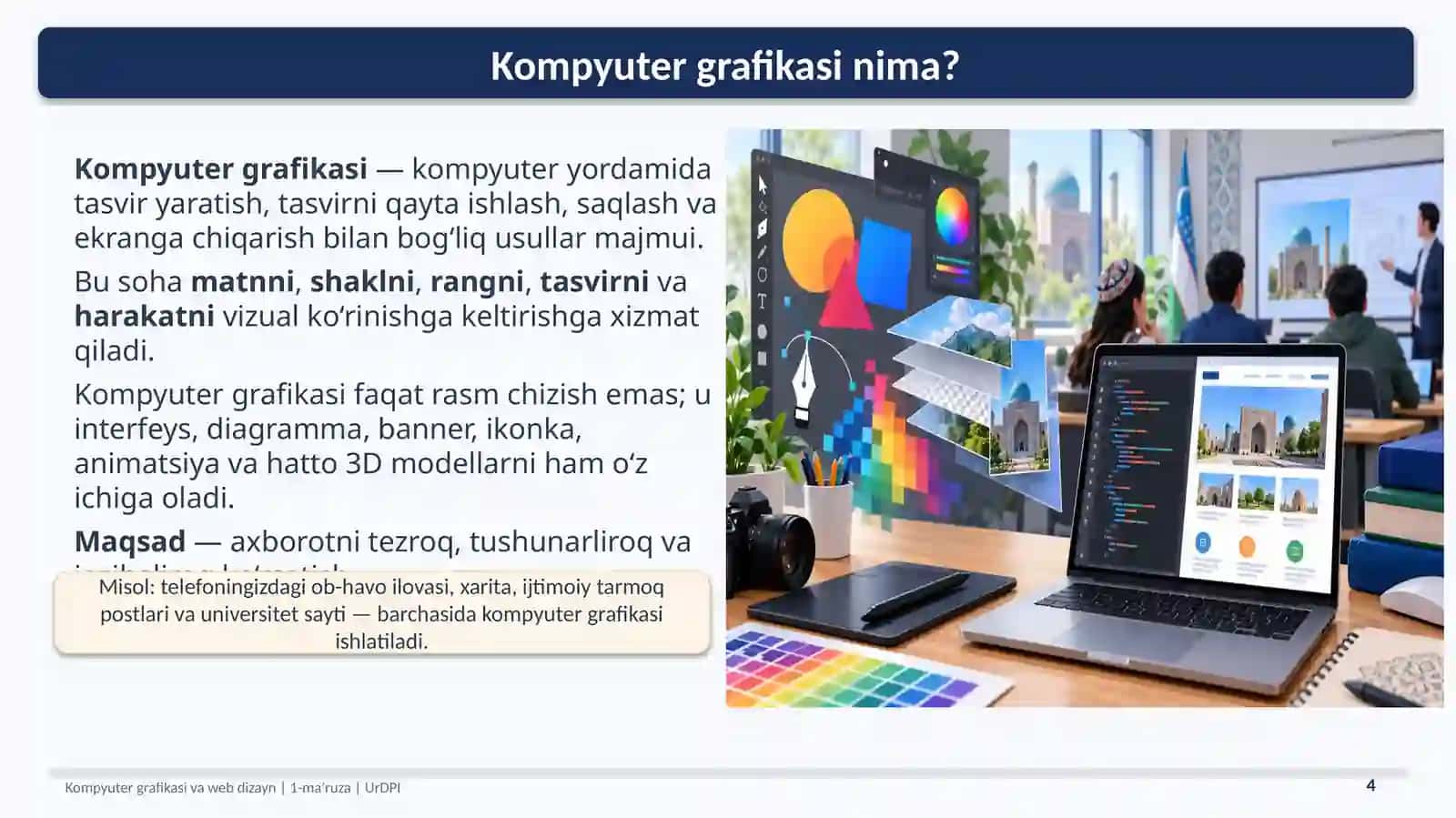 Kompyuter grafikasi va veb dizaynga kirish 4