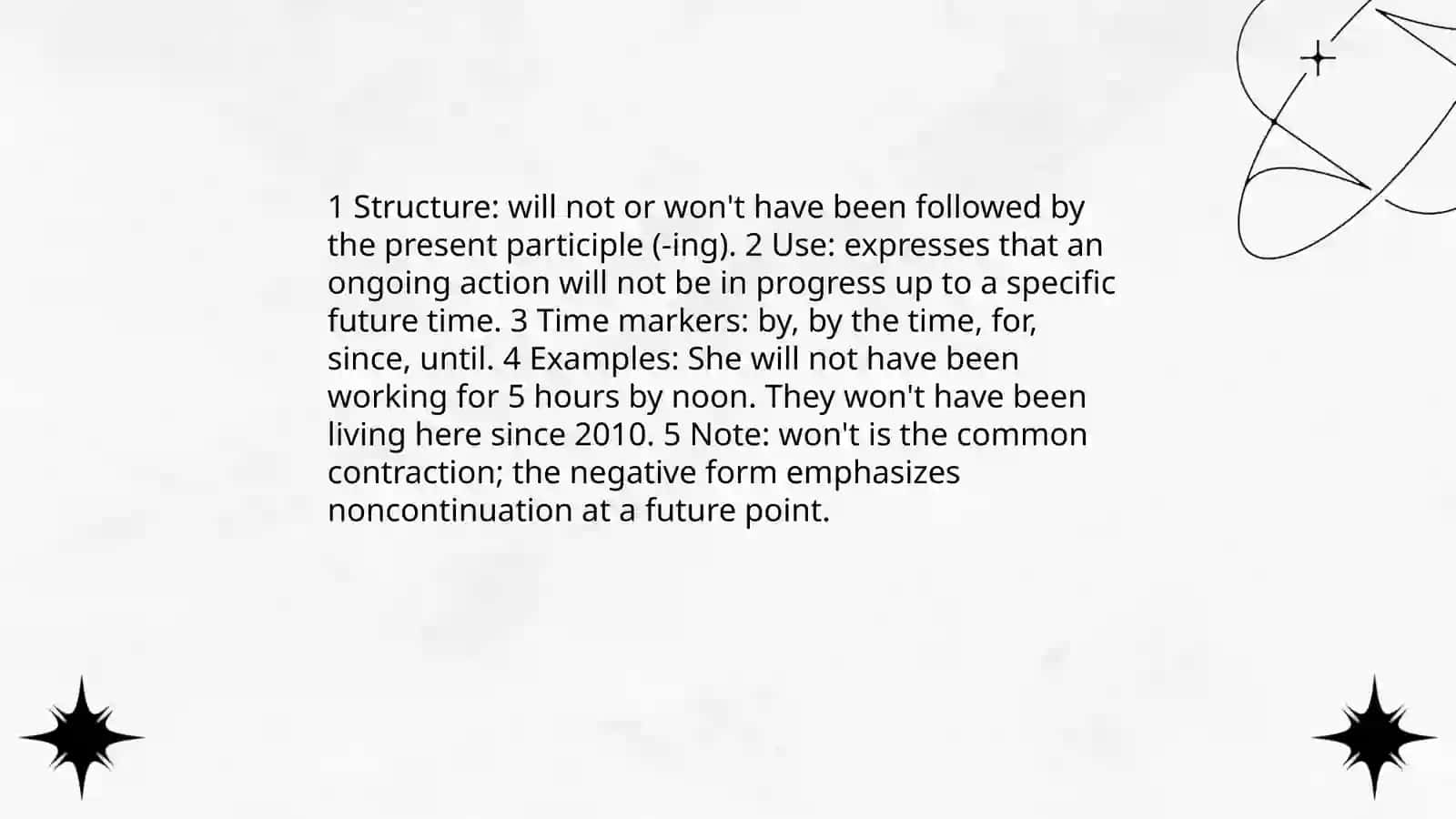 Future perfect continuous 4