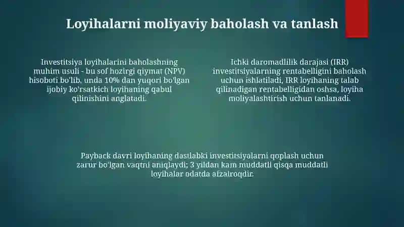 Kapital moliyalashtirish 4