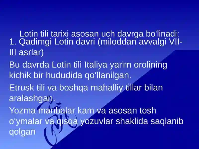 Lotin tili tarixi 4