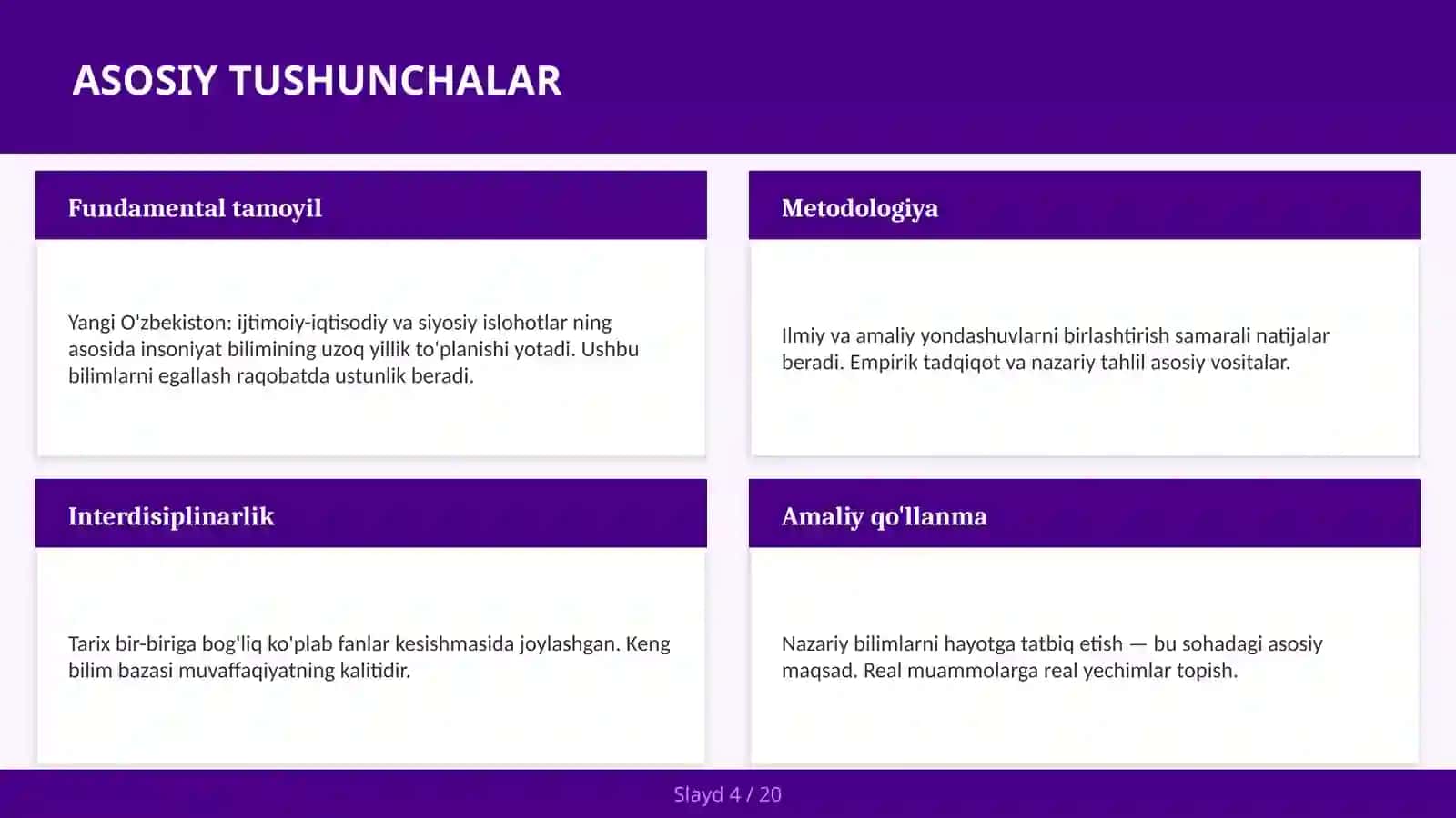 Yangi O'zbekiston: Ijtimoiy-iqtisodiy va siyosiy islohotlar 4