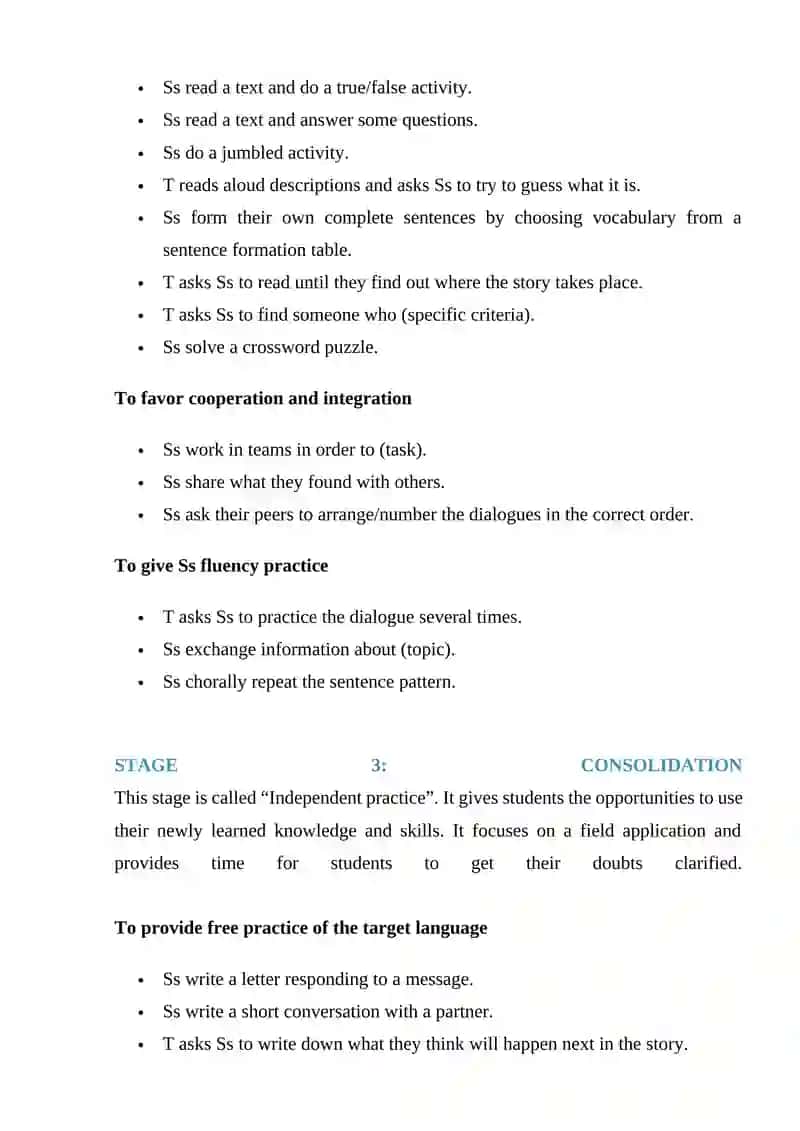 Lesson Plan Stages 4