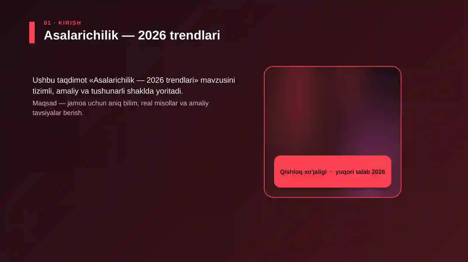 Asalarichilik — 2026 trendlari 4