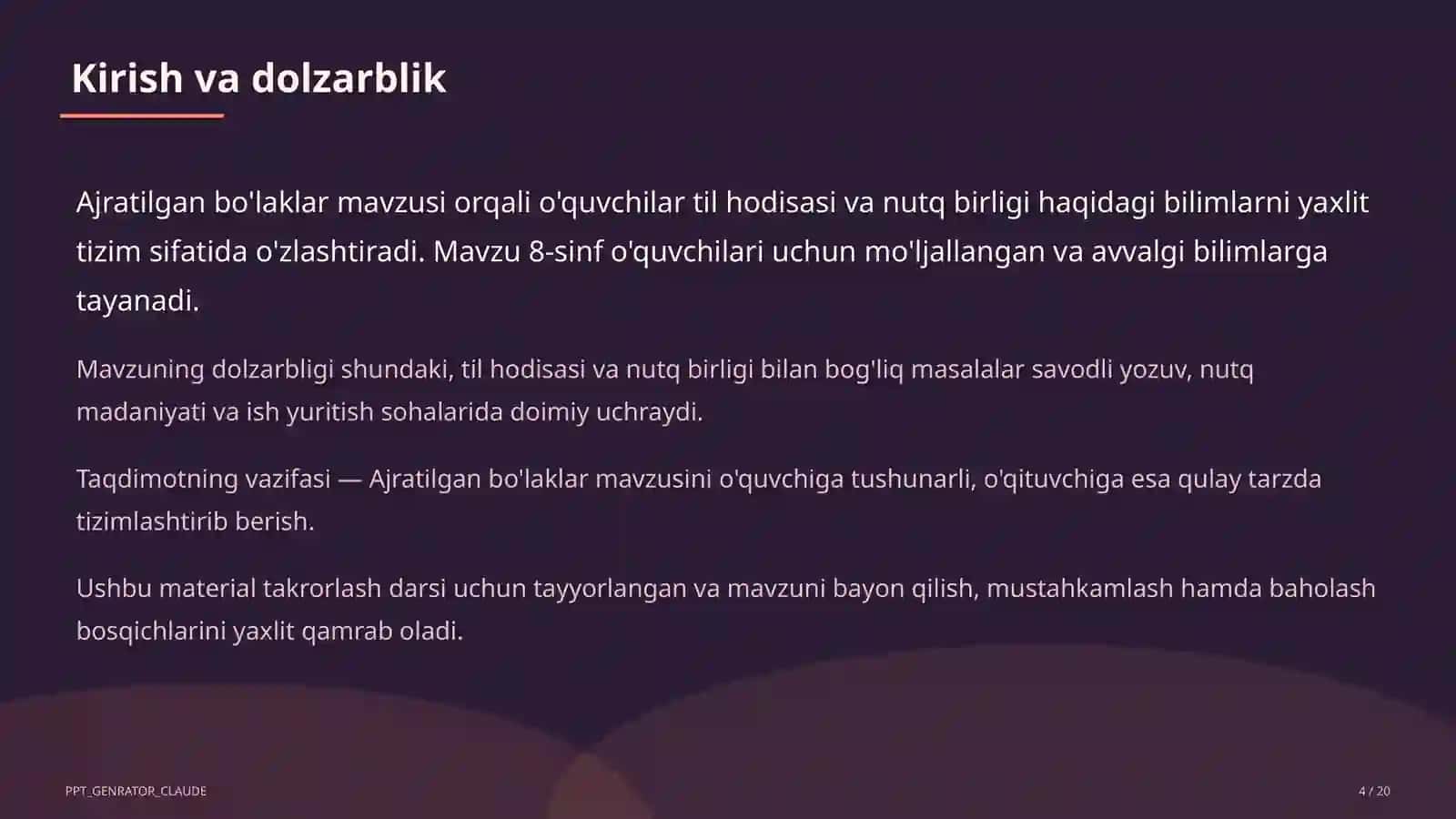 Ajratilgan bo'laklar (8-sinf) 4