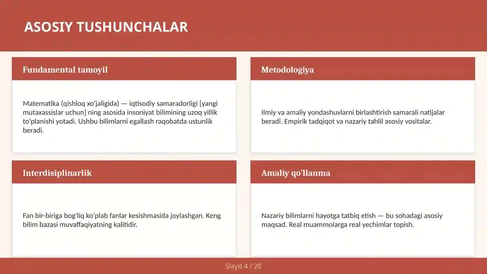 Matematika (qishloq xo'jaligida) — iqtisodiy samaradorligi [yangi mutaxassislar uchun] 4