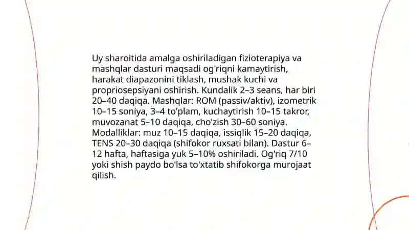 Harakattayanch apparatining shikastlarida ambulator sharoitda reabilitastiyasi 4
