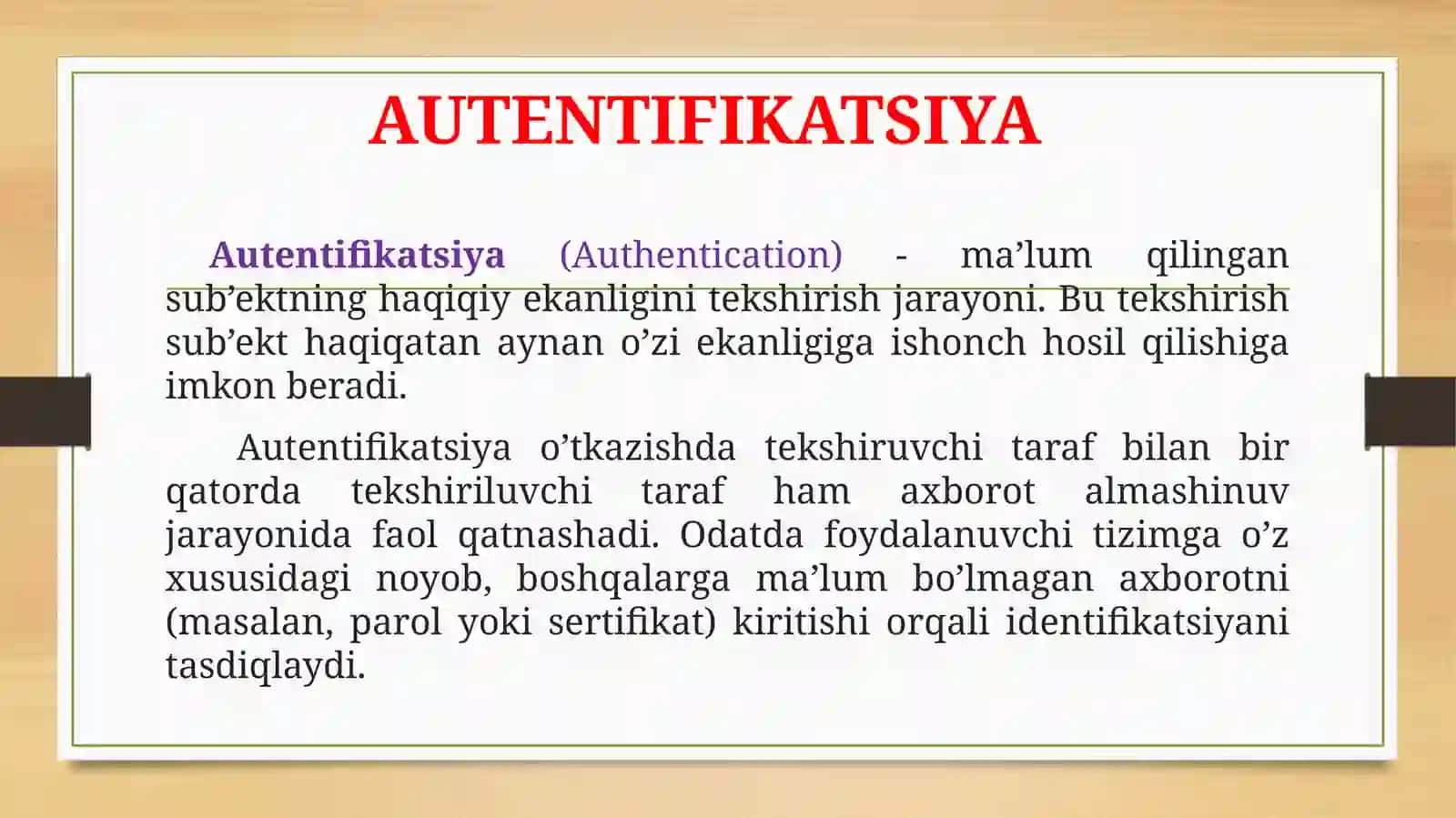 IDENTIFIKATSIYA VA AUTENTIFIKATSIYA 4