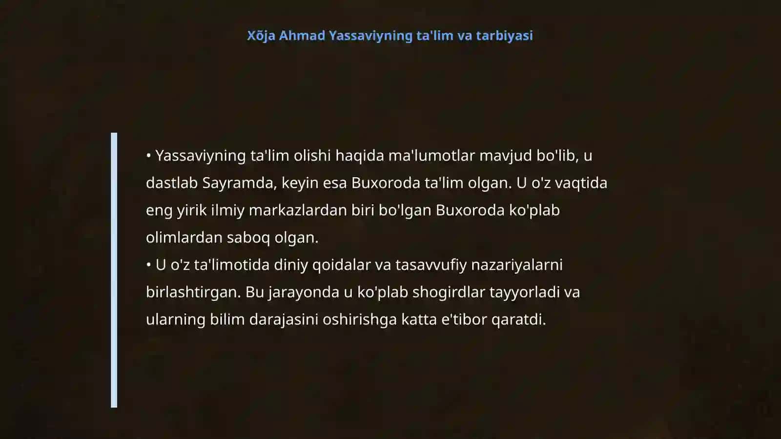 Xõja Ahmad Yassaviyning hayoti va "Devoni hikmat" asari 4