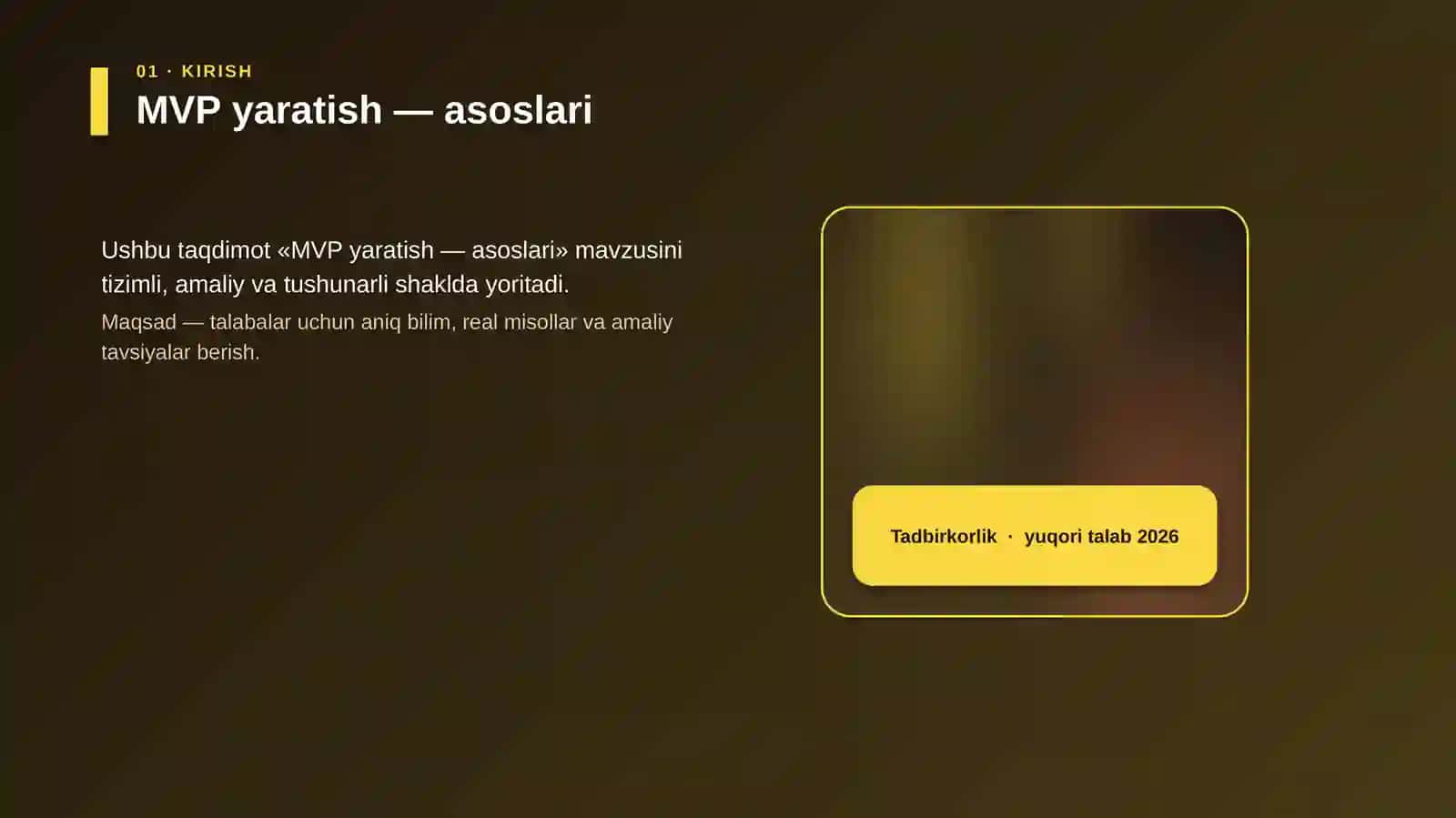 MVP yaratish — asoslari 4