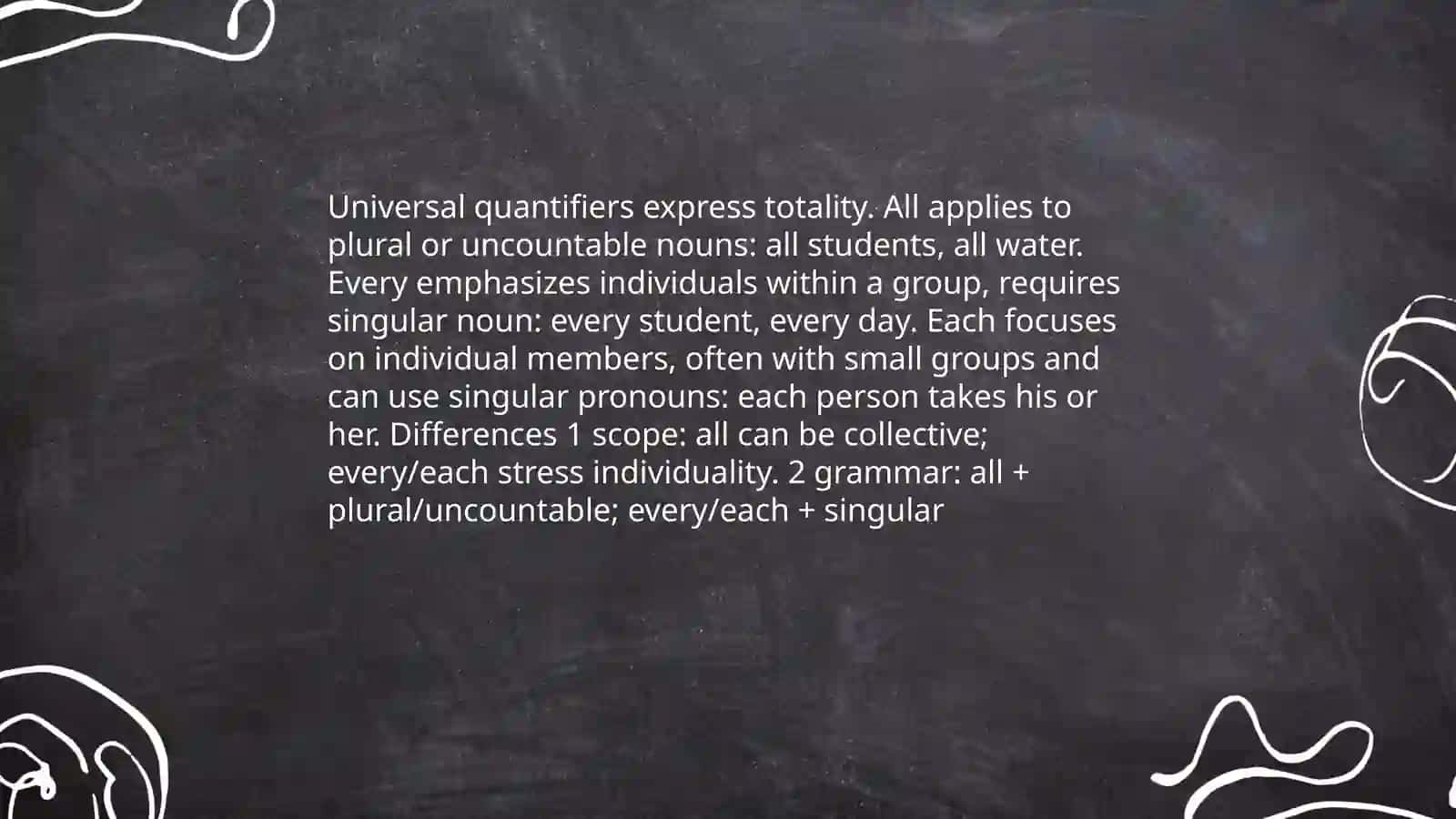 Quantifiers in English 4
