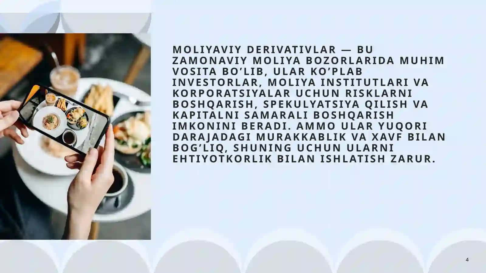 Derivativlarning boshqa turlari va ularning xususiyatlari 4