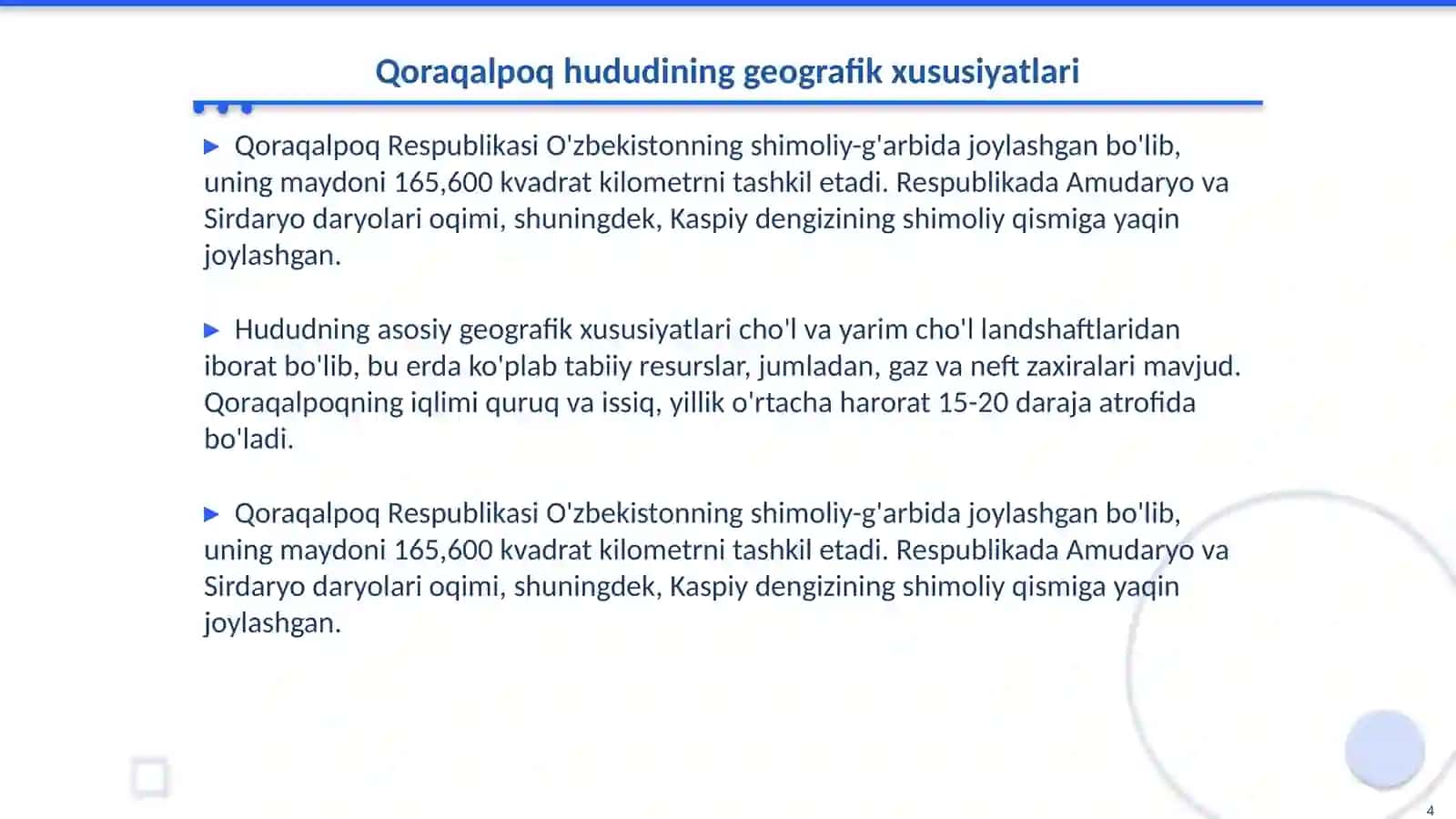 Qoraqalpoq Respublikasi tashkil topishi va hududi 4
