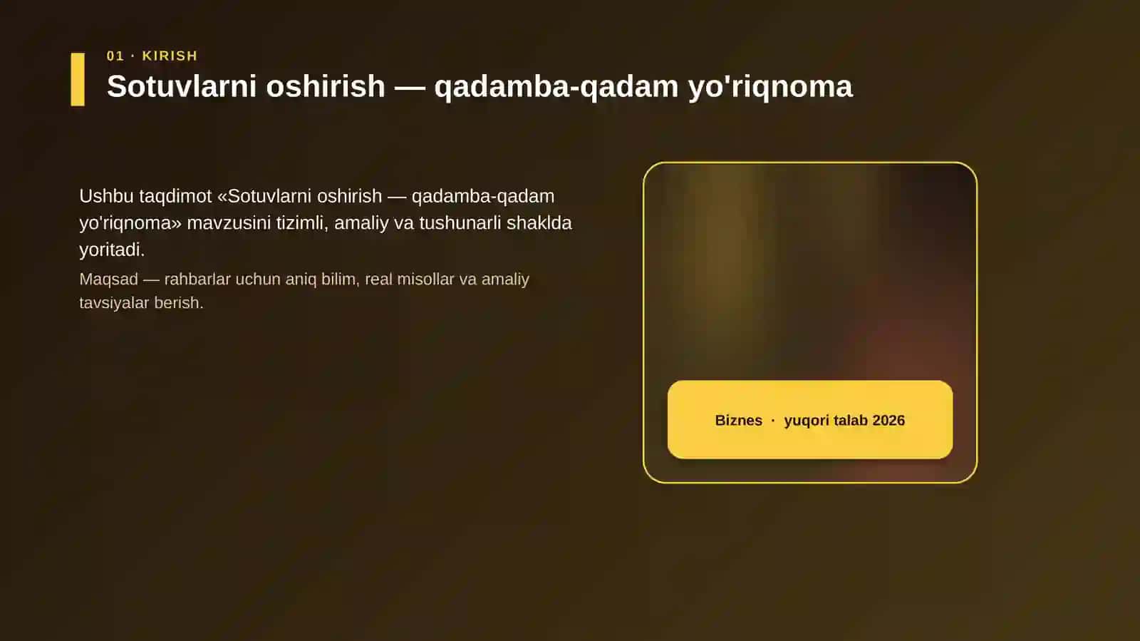 Sotuvlarni oshirish — qadamba-qadam yo'riqnoma 4