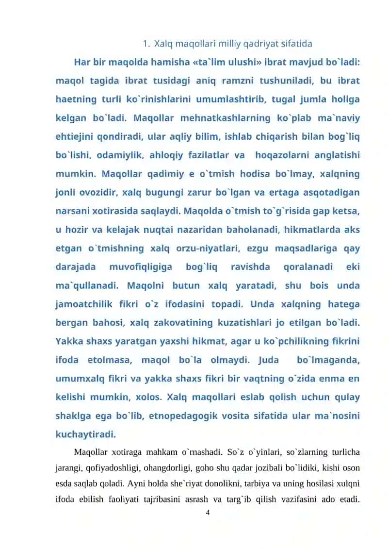 АHLOQIY TАRBIYАDА XАLQ MАQOLLАRIDАN FOYDАLАNISH 4