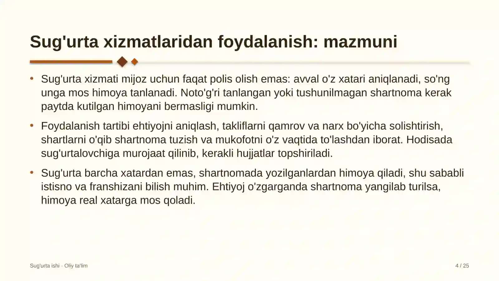 Dehqon bozorlarida sug'urta xizmatlaridan foydalanish 4