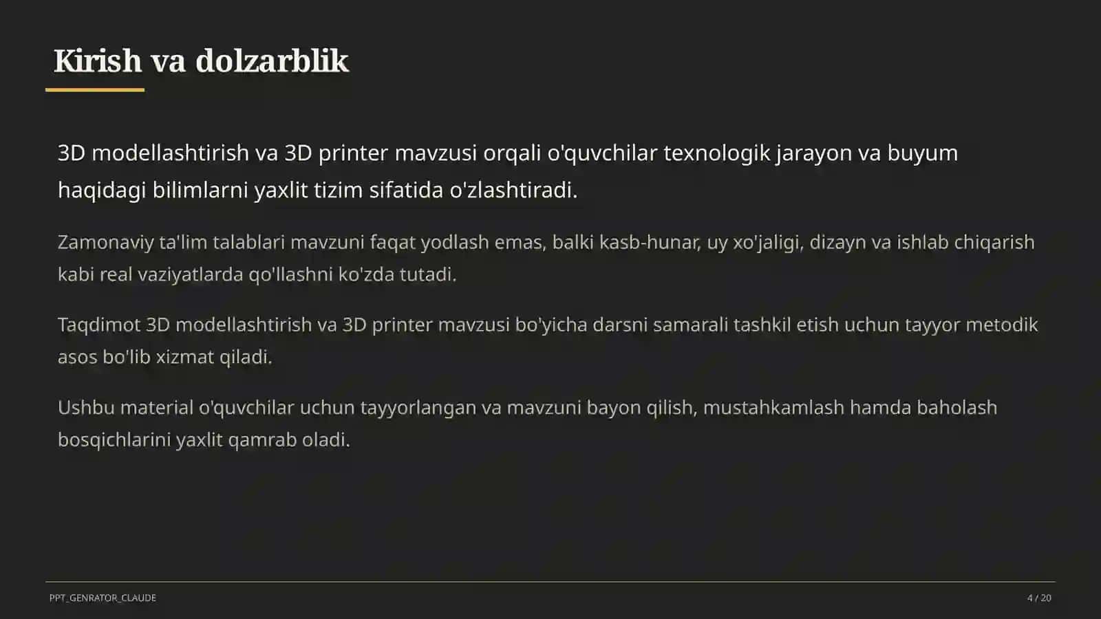 3D modellashtirish va 3D printer (10-sinf) 4