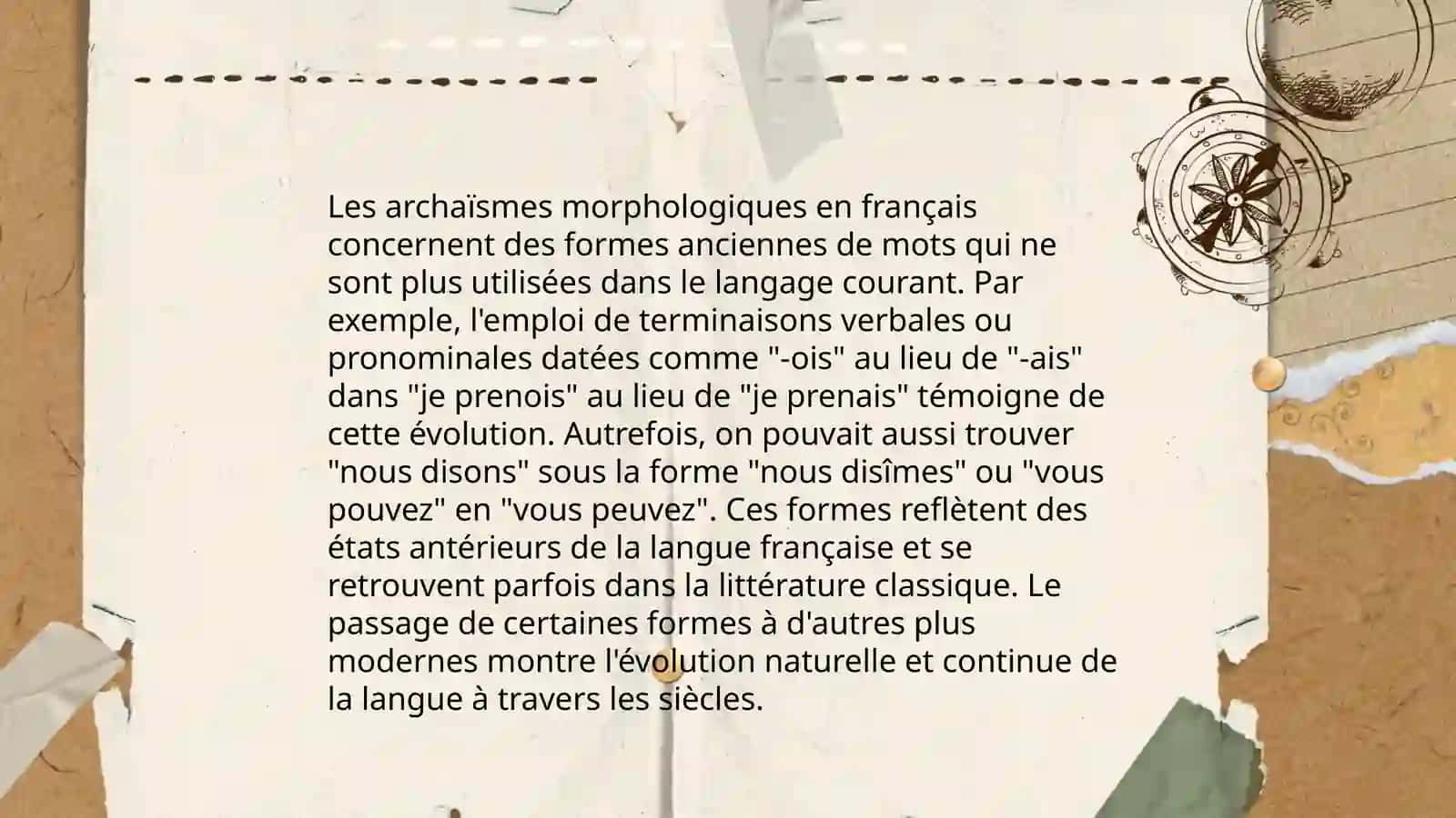 Les archaïsmes 4