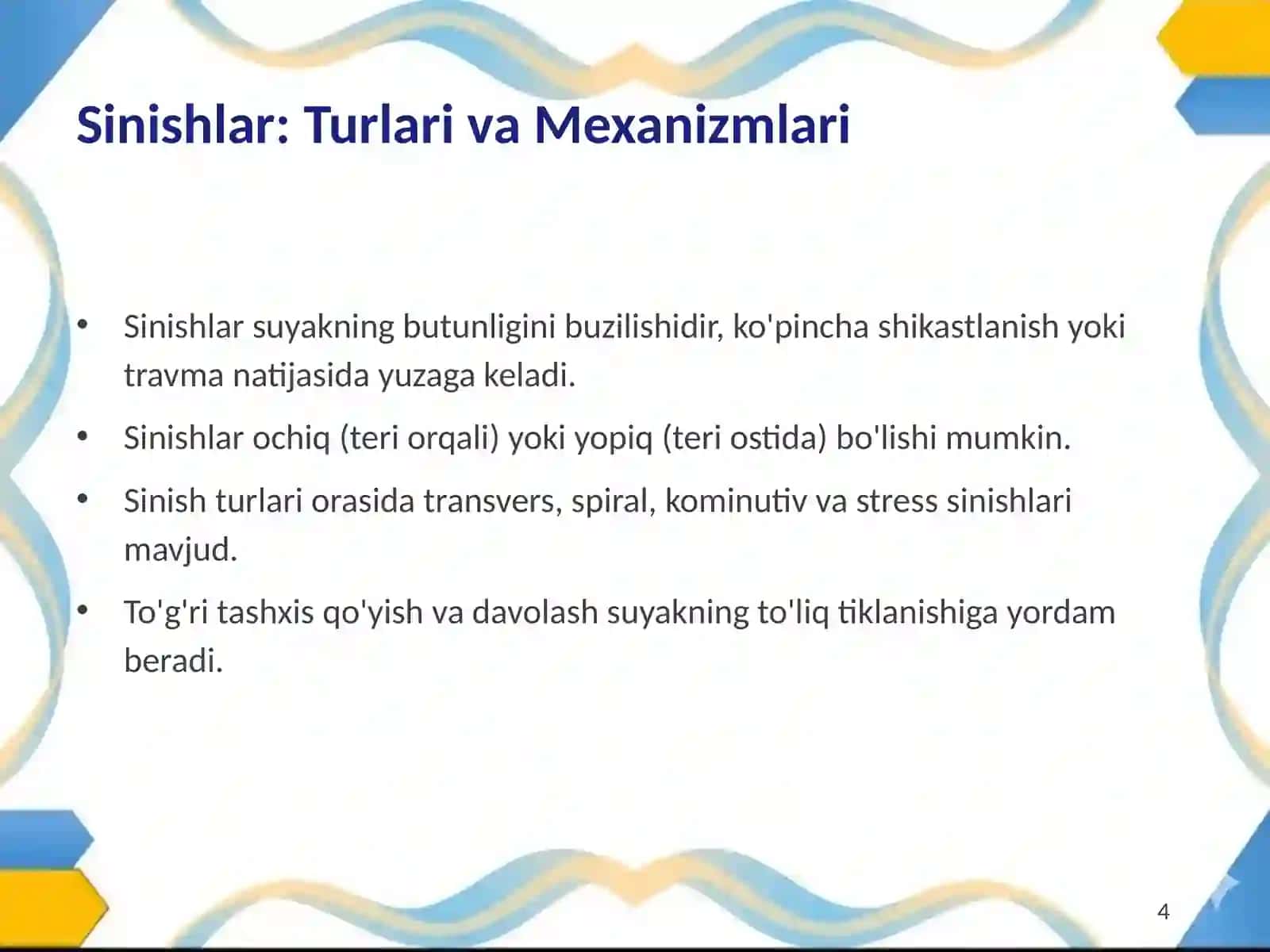 Suyak Rivojlanishidagi Buzilishlar va Sinishlar: Diagnostika va Davolash 4