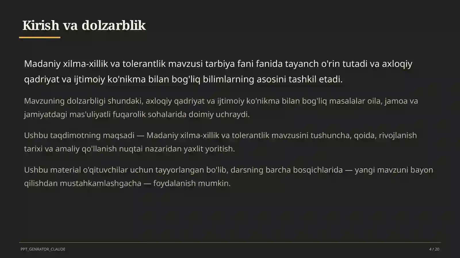 Madaniy xilma-xillik va tolerantlik (11-sinf) 4
