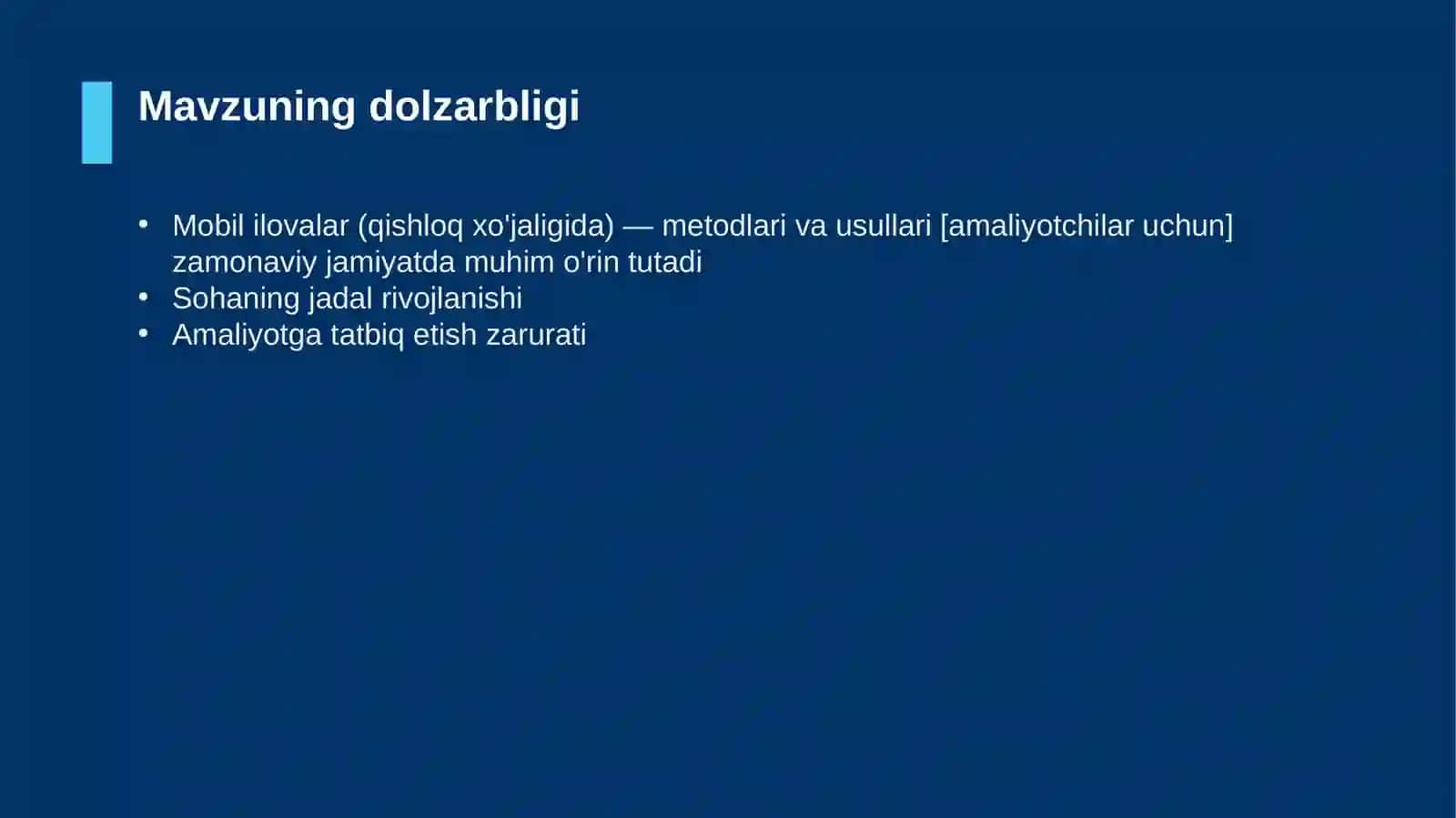 Mobil ilovalar (qishloq xo'jaligida) — metodlari va usullari [amaliyotchilar uchun] 4
