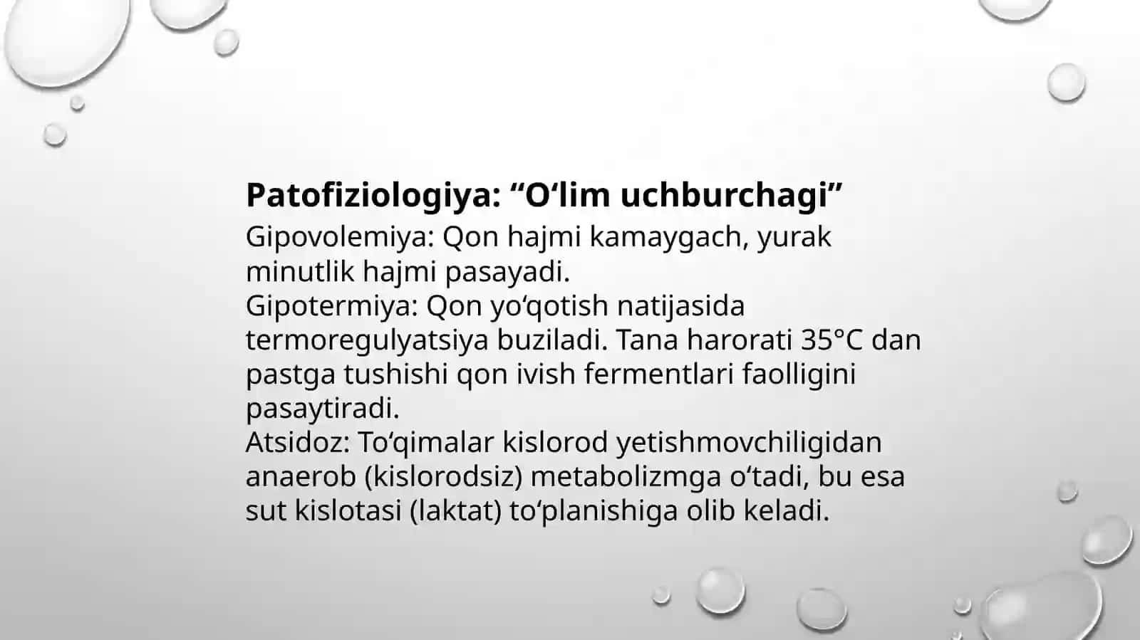 Massive Qon Yo‘qotish Sindromi | Massive Blood Loss Syndrome | Shoshilinch Tibbiy Yordam PPT 4