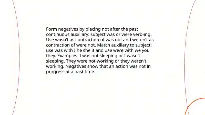 Past continuous 4