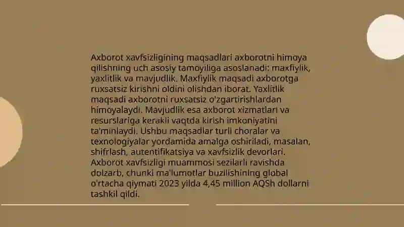 Axborot xavfsizligi taʼminlashning goyaviy-nazariy asoslari 4
