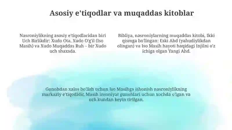 Xristianlik: Tarix, E'tiqodlar va Asosiy Amaliyotlar 4