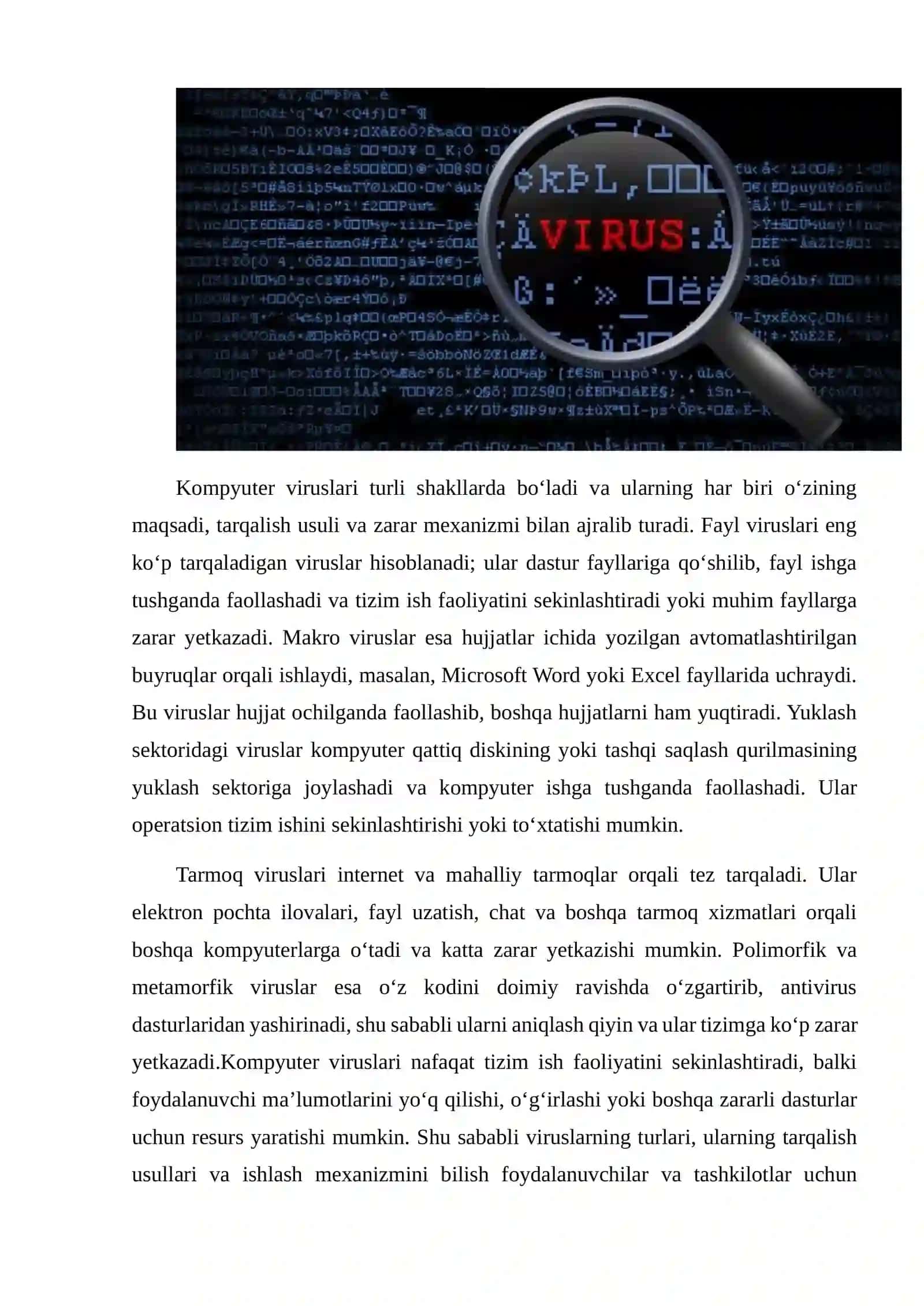 Kompyuter viruslari va virusdan himoyalanish usullari 4