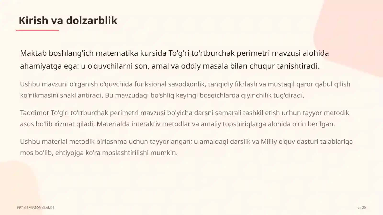To'g'ri to'rtburchak perimetri (2-sinf) 4