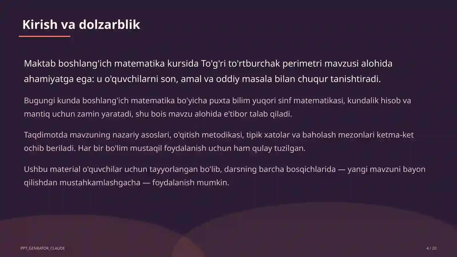 To'g'ri to'rtburchak perimetri (2-sinf) 4