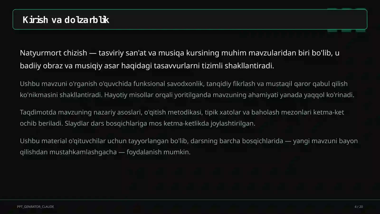 Natyurmort chizish (2-sinf) 4