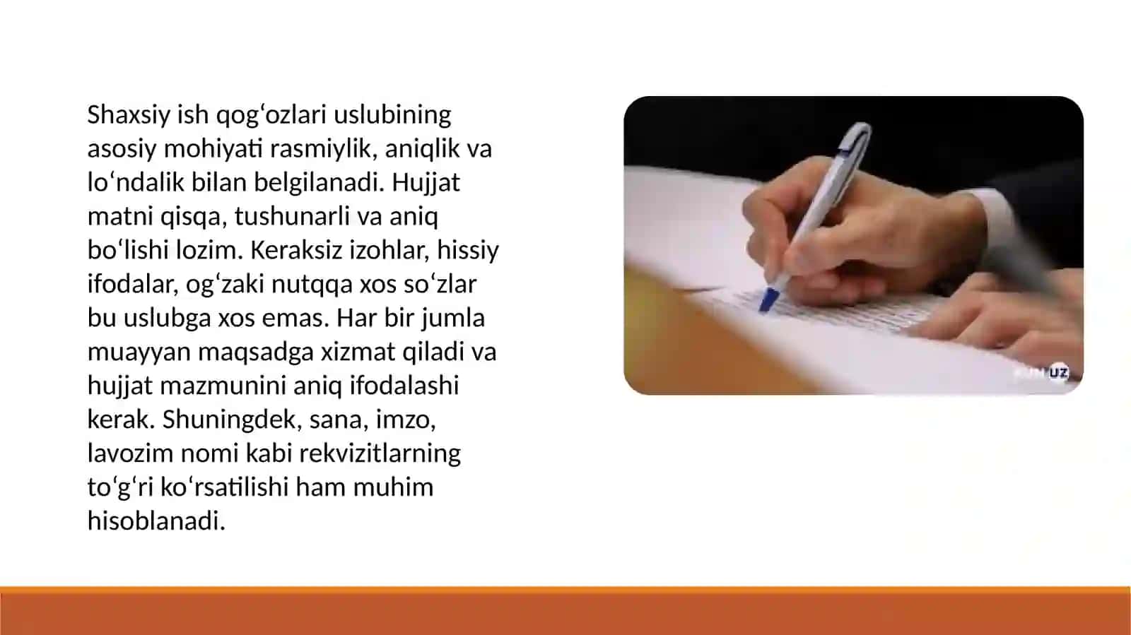 Shaxsiy ish qog'ozlari uslubi 4