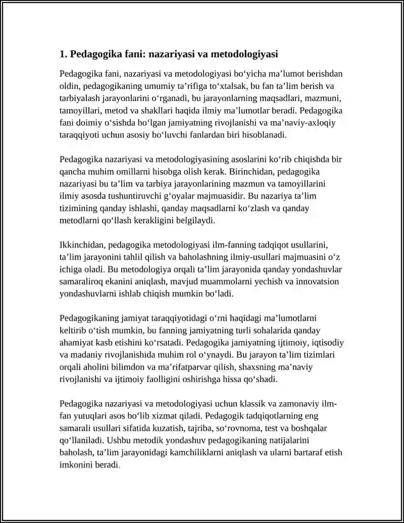 Pedagogika fani: nazariyasi va metodologiyasi 4