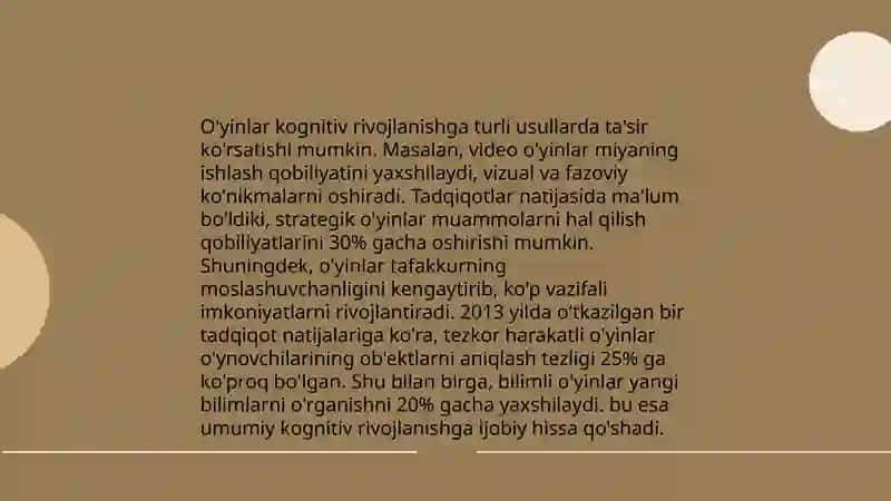 O'yin orqali o'rganish va uning pisixologik ta'siri 4