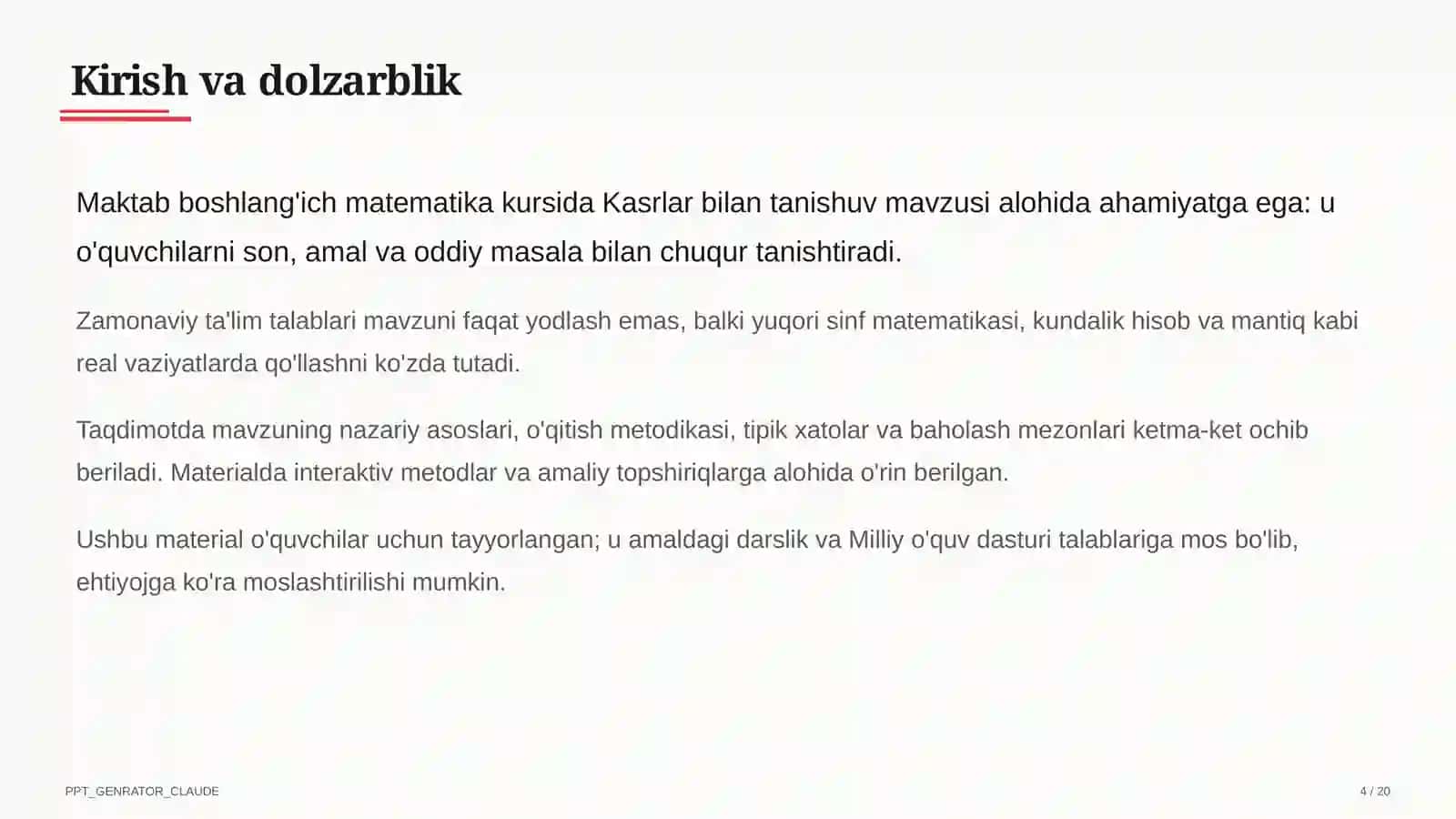 Kasrlar bilan tanishuv (4-sinf) 4