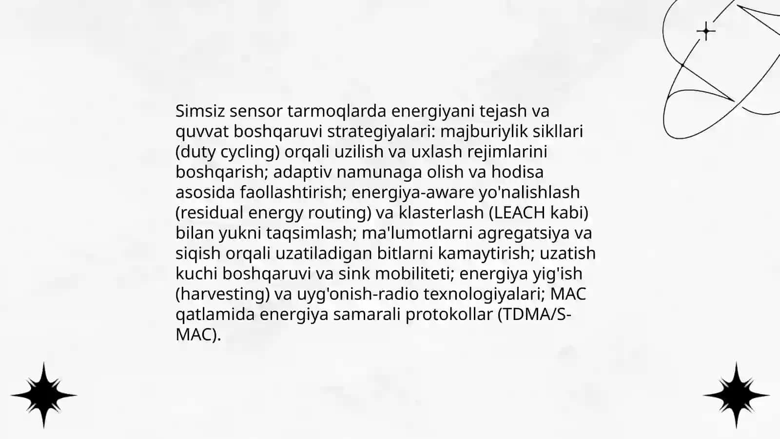 Simsiz sensor tarmoqlar 4
