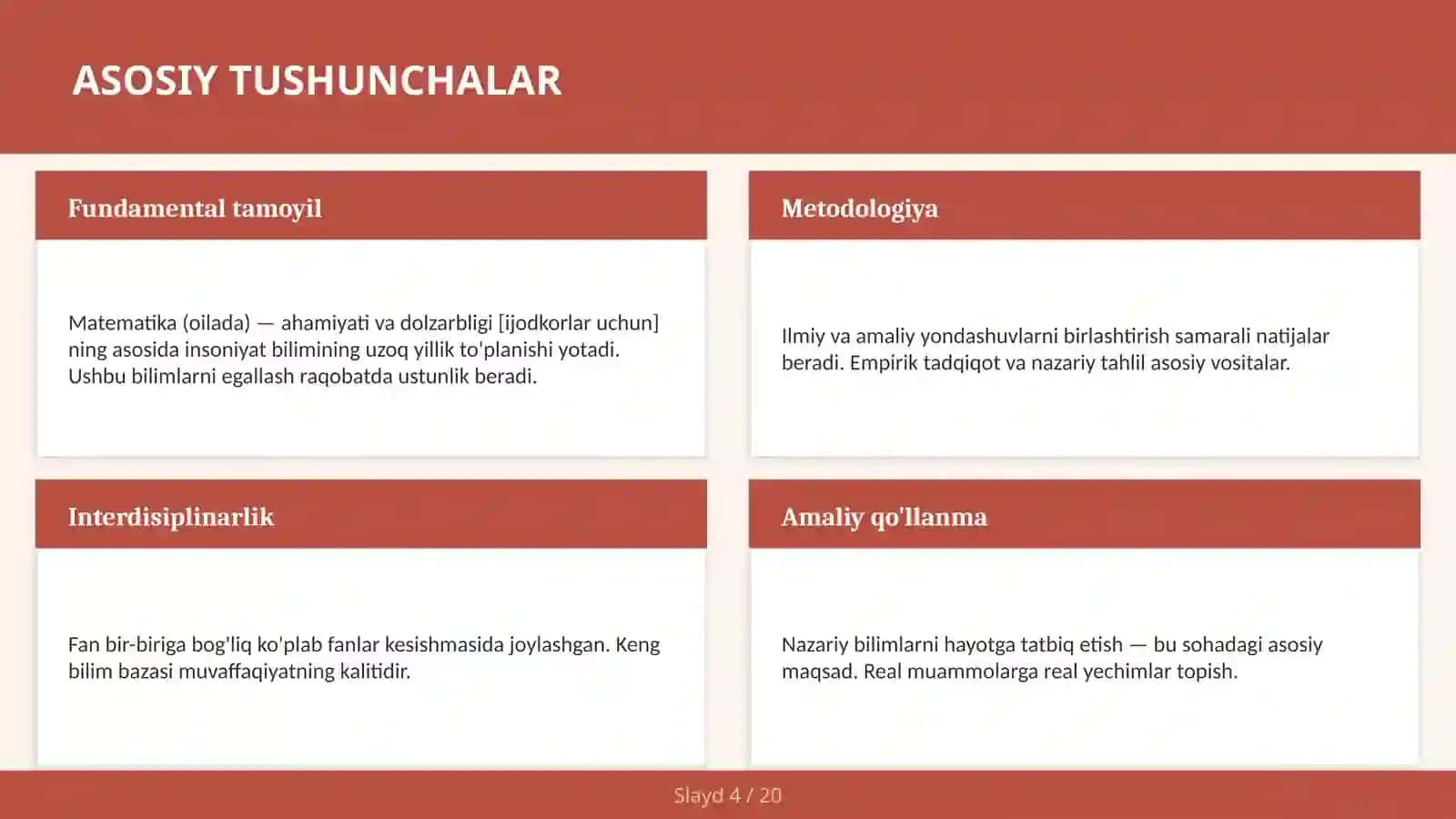 Matematika (Oilada) - Ahamiyati va Dolzarbligi [Ijodkorlar Uchun] 4
