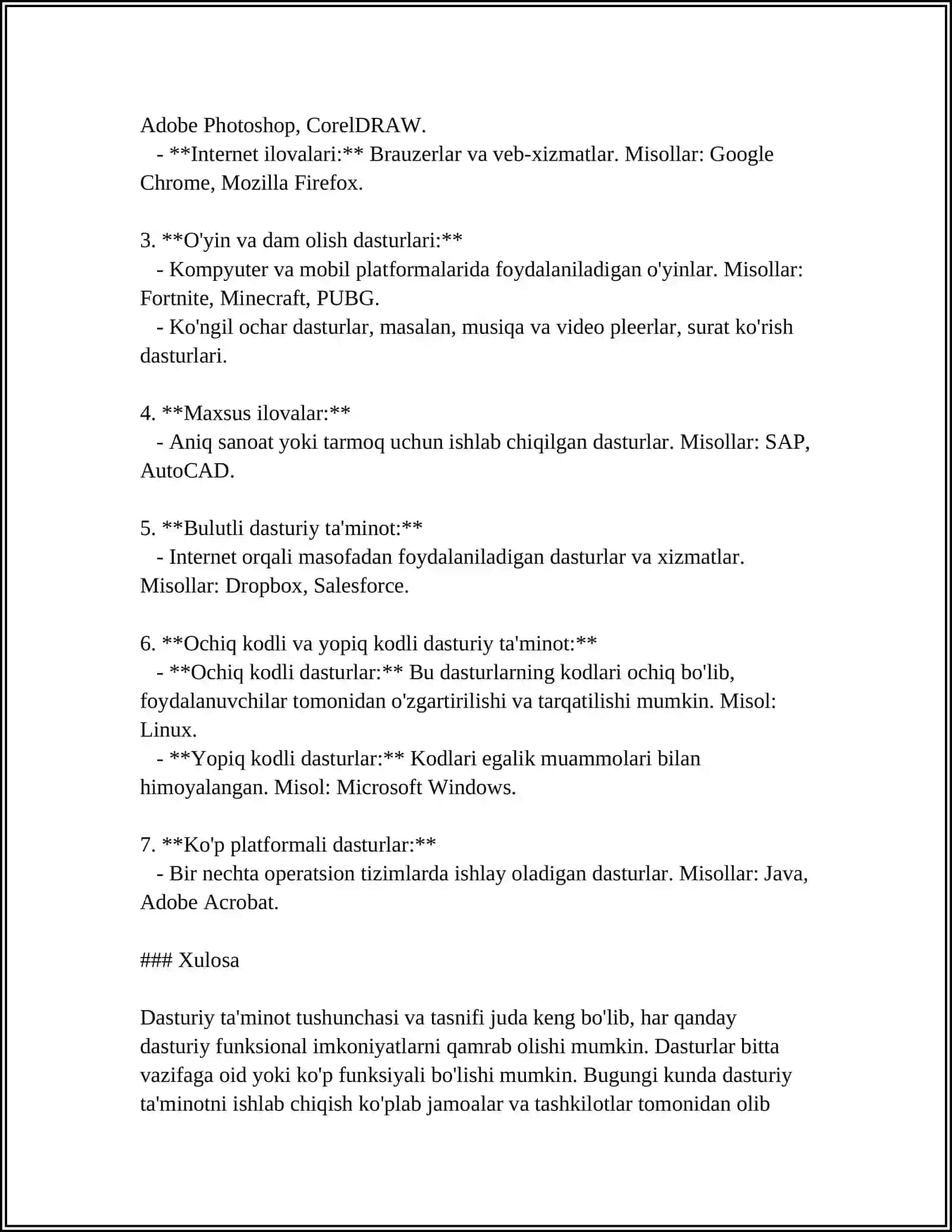 DASTURIY TA'MINOT BO'LIMINI O'QITISH METODIKASI 4