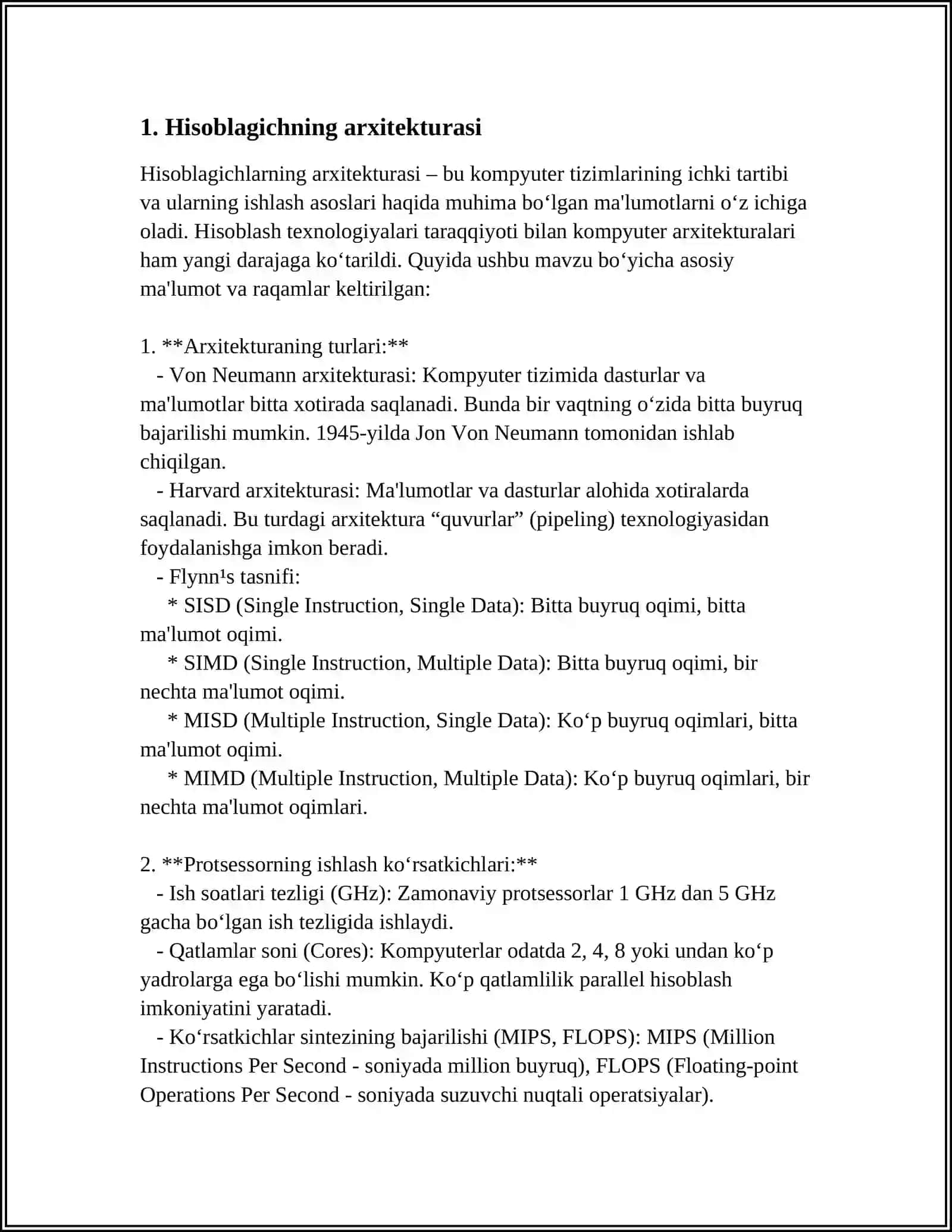 TO‘RT RAZRYADLI HISOBLAGICHNING DASTURINI YOZISH VA SINOVDAN O‘TKAZISH 4