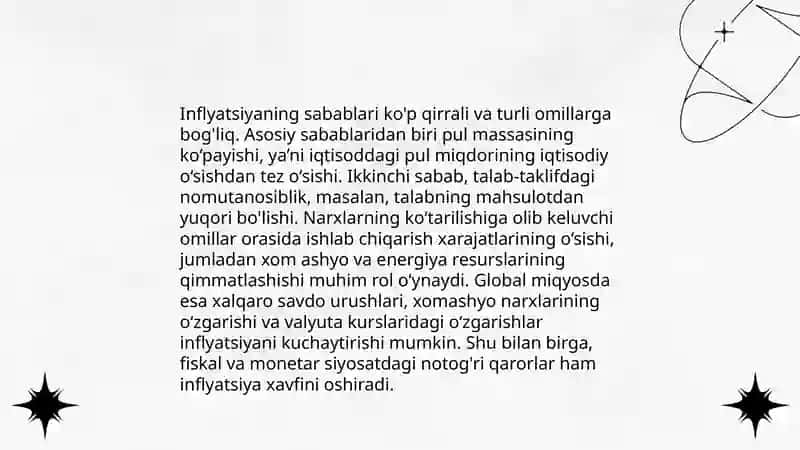 Inflatsiya va uning namoyon boʻlish shakllari 4