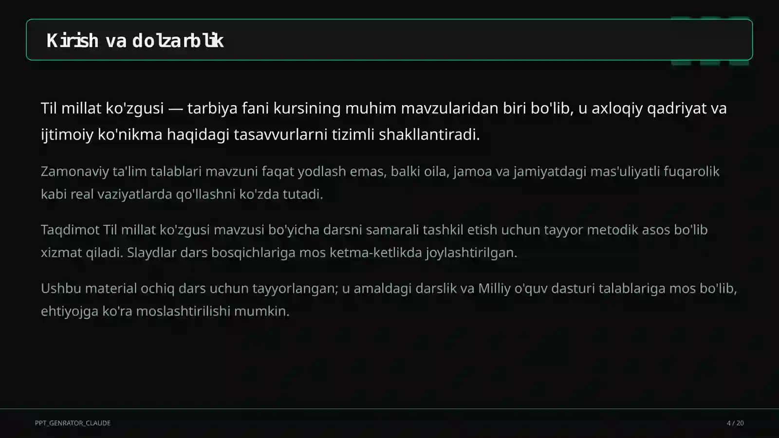 Til millat ko'zgusi (6-sinf) 4