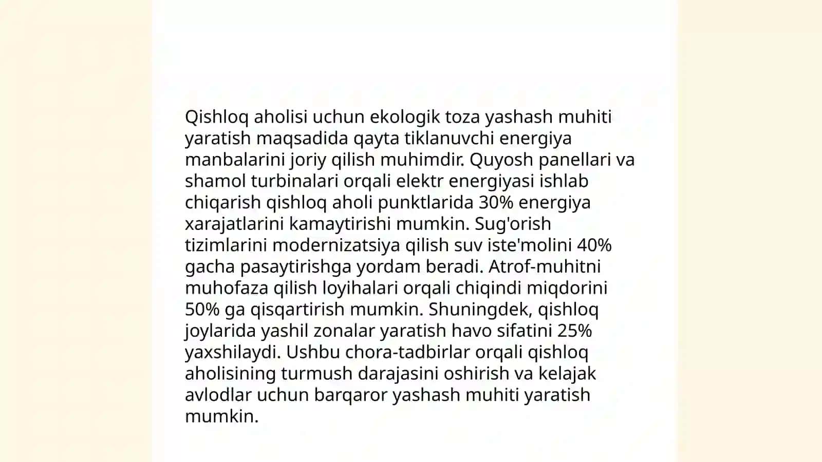 Qishloq aholi turar joylarini rejalashtirishning gigienik asoslarini ilmiy asoslash 4