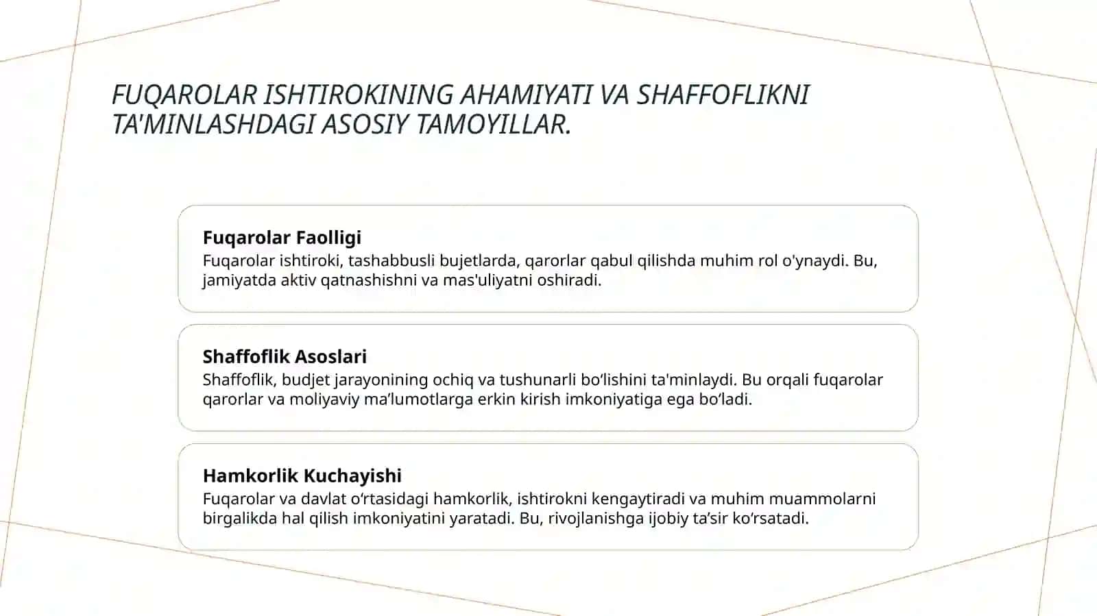Tashabbusli bujetlarning asosiy tushunchasi va rivojlanishining mazmuni 4
