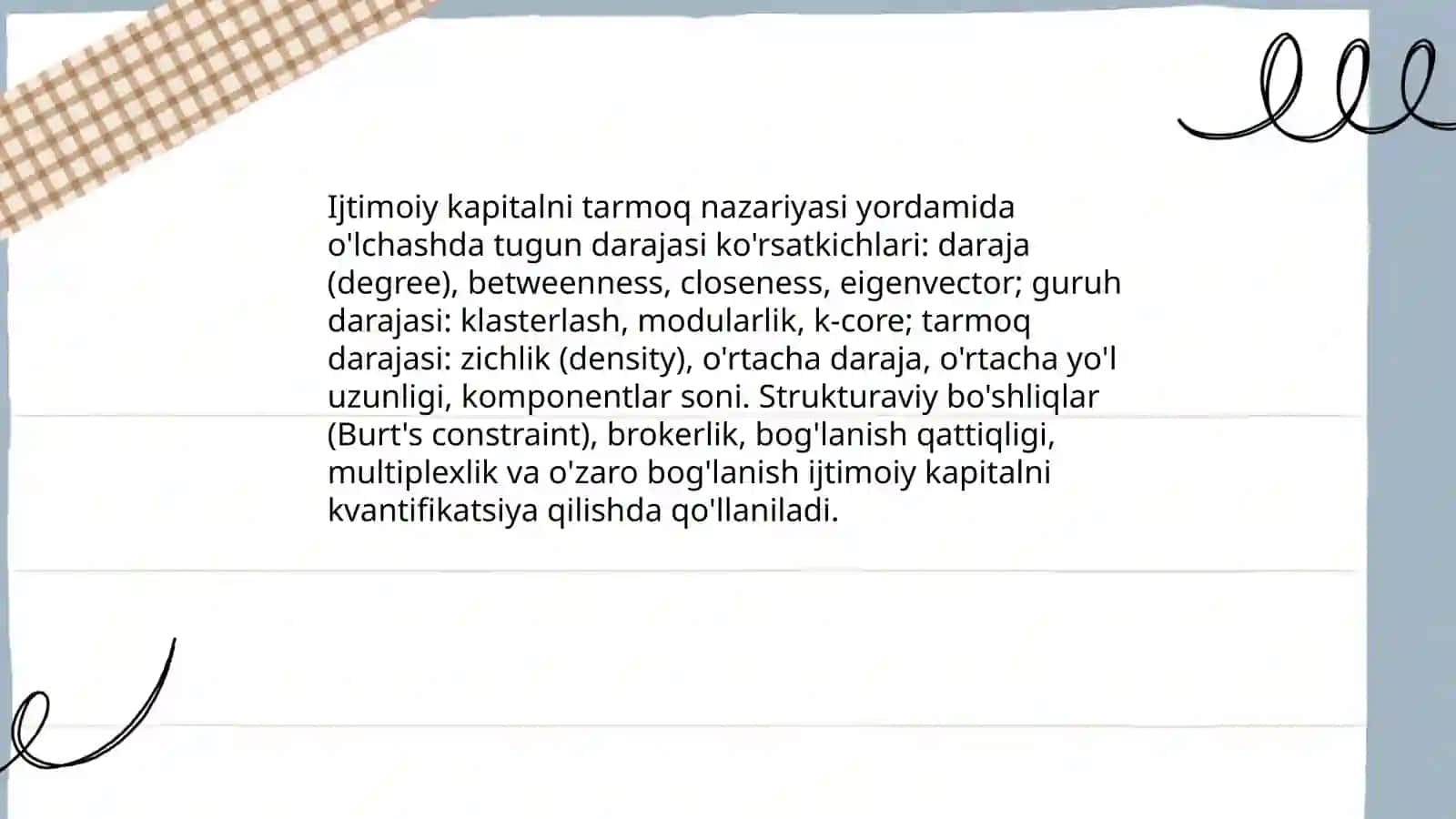 Tarmoqlarda ijtimoiy kapital 4