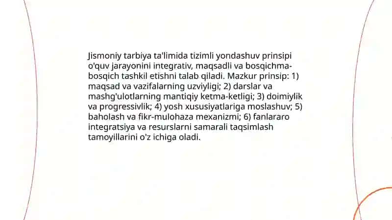 Jismoniy tarbiya ta'limida umumiy prinsplar 4