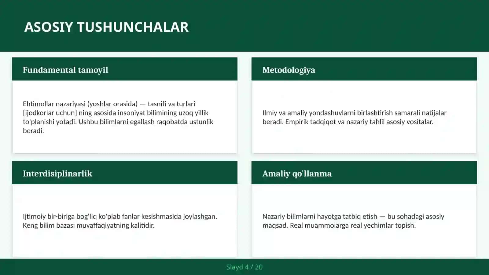 Ehtimollar nazariyasi (yoshlar orasida) — tasnifi va turlari [ijodkorlar uchun] 4