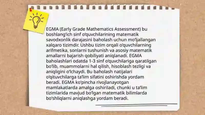EGMA xalqaro baholash matematik mulohaza yuritish va muammoni hal qilish (modellashtirish orasidagi boģlanish sekli) 4