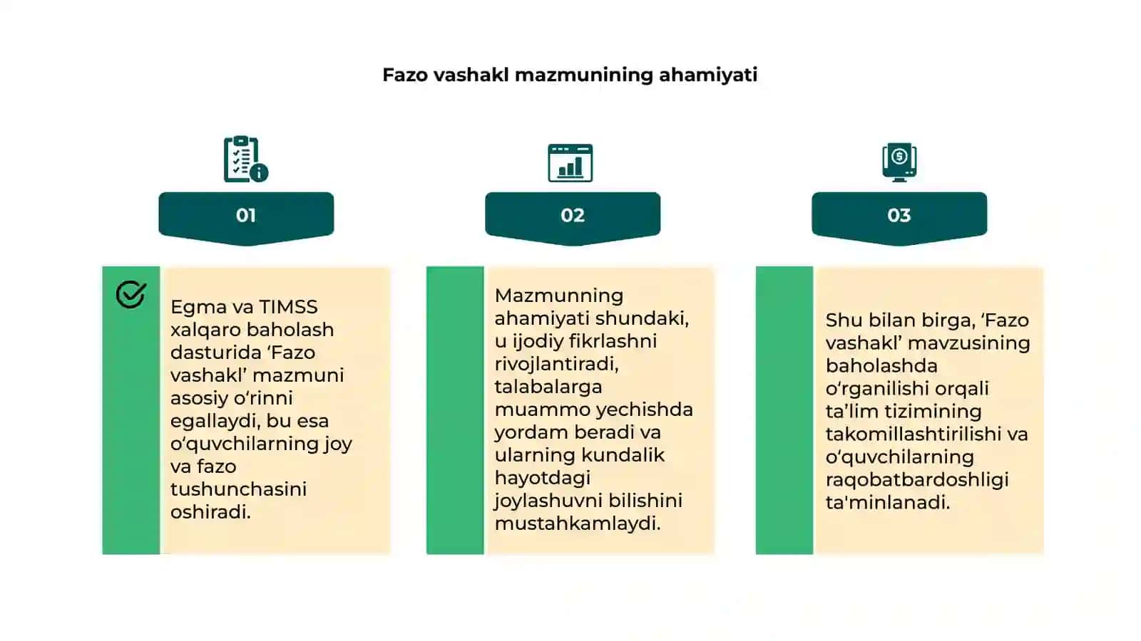 Egma va TIMSS xalqaro baholash dasturida “Fazo vashakl” mazmun sohasiga oid topshiriqlar 4